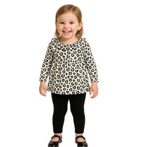 Rachel Zoe Leopard Print Long Sleeve Tunic Top - 4T NWOT